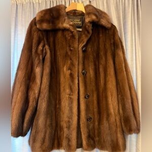 Gorgeous Vintage Brown Mink Fur Coat, Soft, Luxe, and Timeless